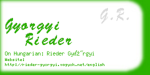 gyorgyi rieder business card